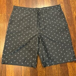 Airwalk Grey Skateboard Shorts Anchor AOP Men’s Size 34 Beachwear